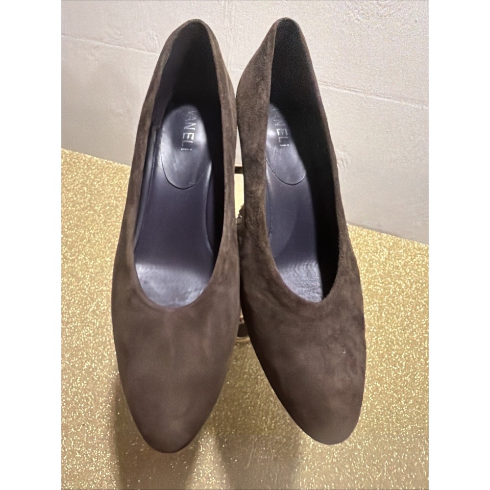 Vaneli Women's Classic Pumps Brown Suede Sz 10m